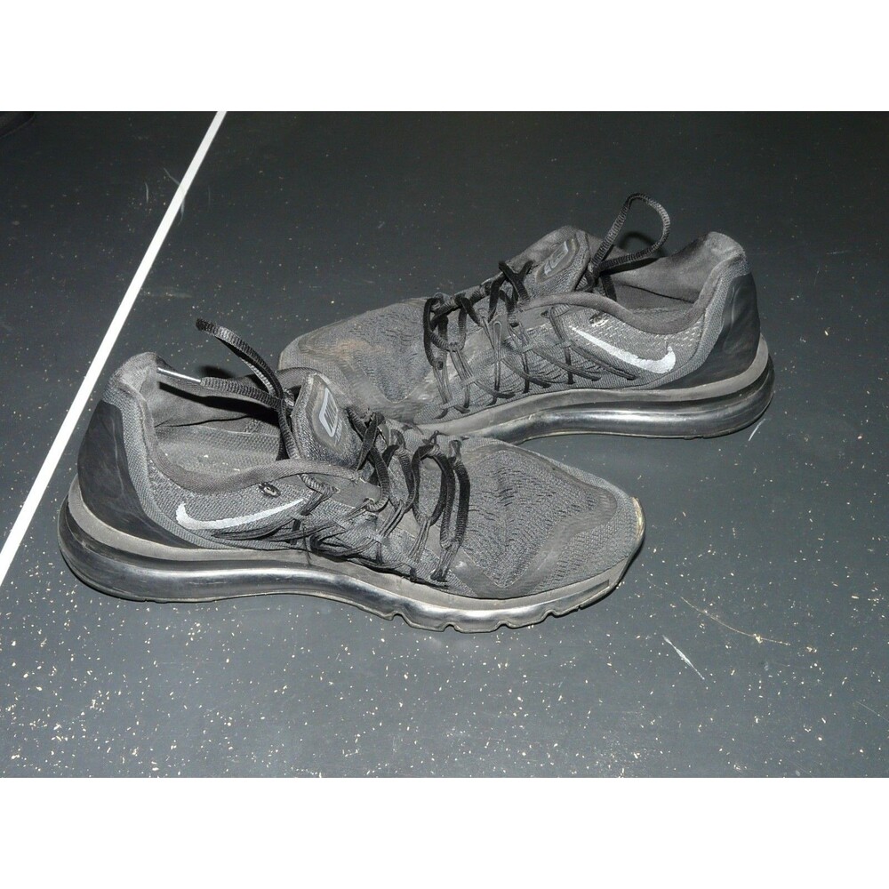 Nike Air Max 2015 Triple Black Running Shoes Sneakers Men's 10.5 | 698902-020